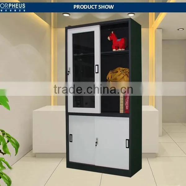Cheap Wilson And Fisher Patio Furniture Black Back Painted Glass Wardrobe Folding Cupboard Wardrobe photo-2