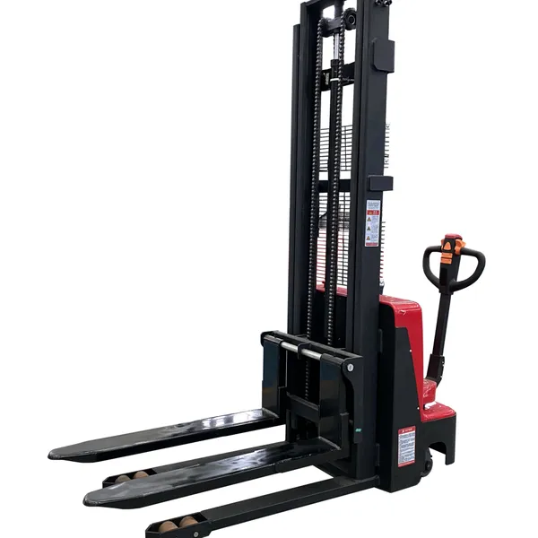 Apilador eléctrico móvil de 1t, 2t, con altura de elevación de 3m, operación en interiores, para restaurantes y retail. Apilador de pallets eléctrico para uso a corta distancia