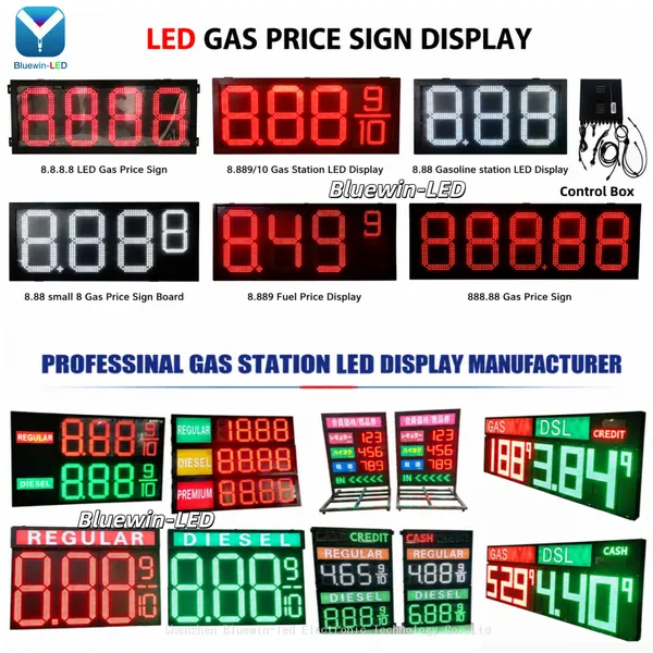 LED Price Board for Gas Stations Digital Signage for Petrol Station