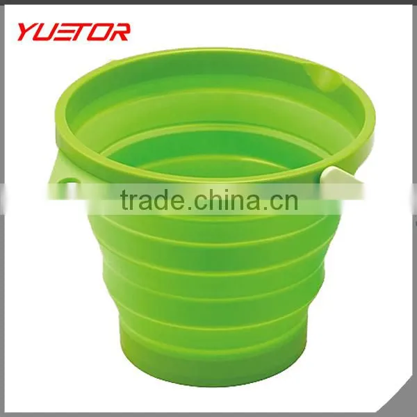 Portable Space Saver Outdoor New Collapsible Silicon Round Water Bucket Container photo-3