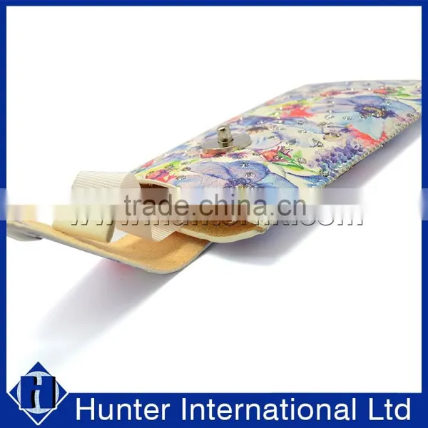 Printed Bling Butterfly Slide in Pouch For Galaxy I9600 photo-2