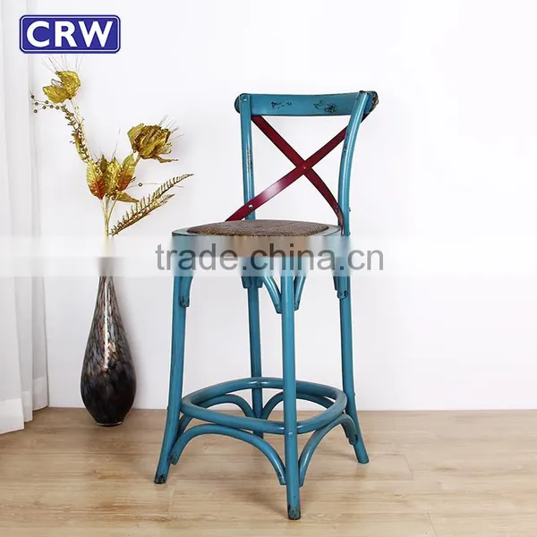 RCH-4003 Tall Wooden Cross Back Bar Chair photo-3
