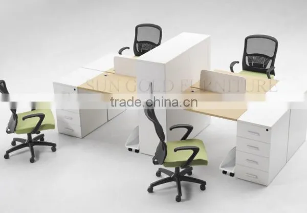 Modern Wood Office Partition Workstation Design Furniture (SZ-WSB381) photo-3