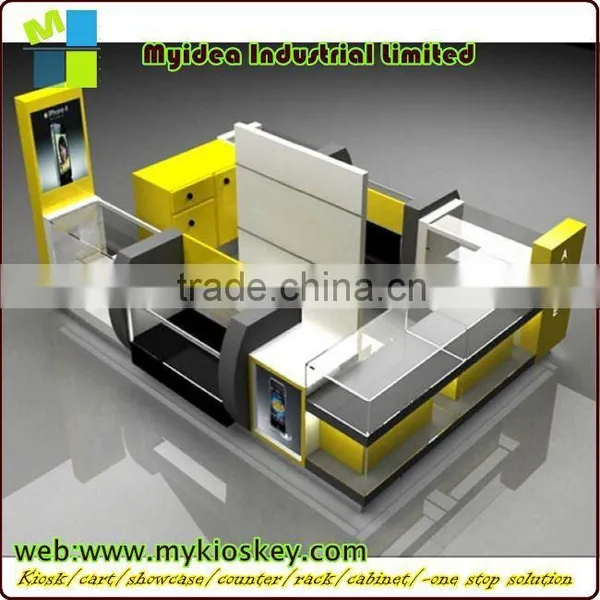 Wooden phone exhibiton booth,phone cabinet design