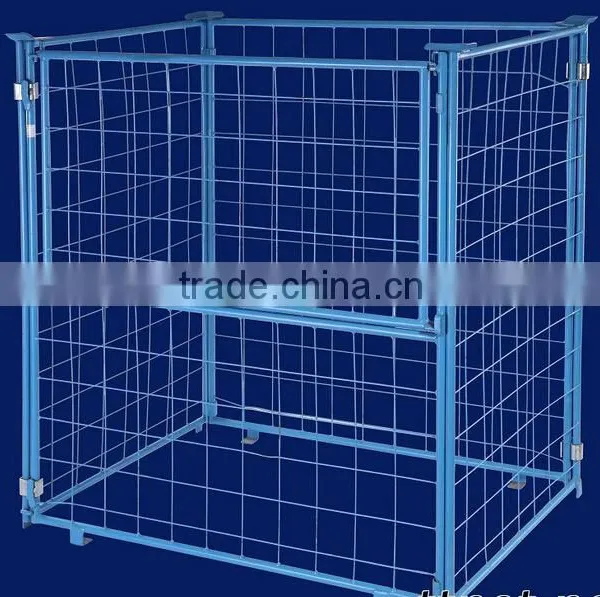 Folding Wire Mesh Container/ Stackable Storage Cage/ Metal Basket photo-2