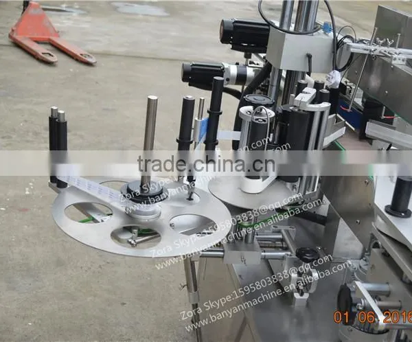 Servo Motor PLC Control Double Sides Plastic Bottle Labeling Machine photo-5