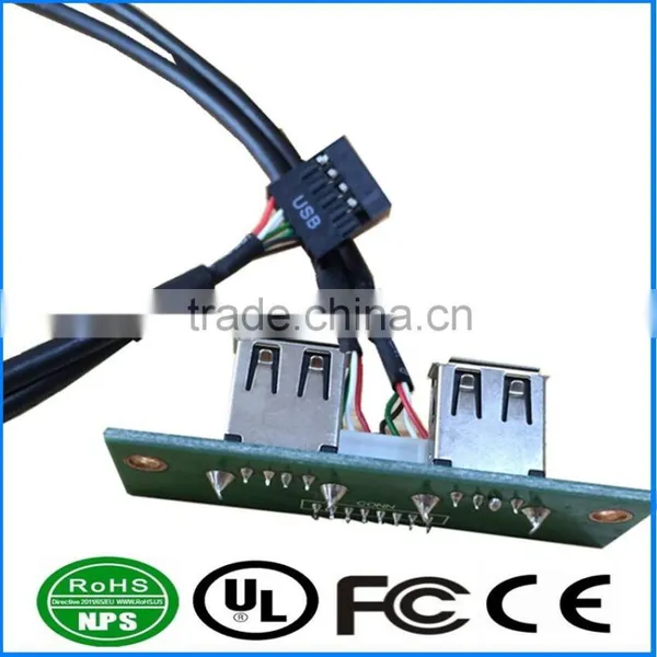 Two Ports USB 2.0 Computer Case Front Panel Cable photo-3