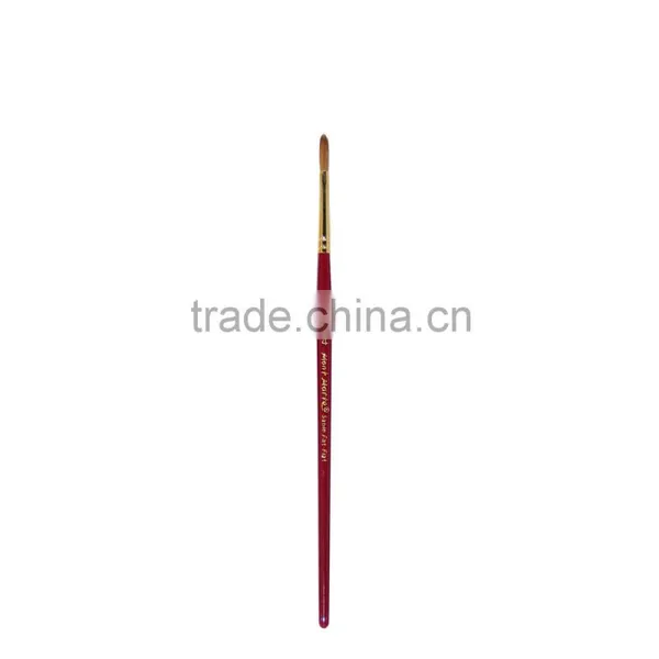 High Grade Short Wood Handle Nylon Hair Artist Brush photo-4