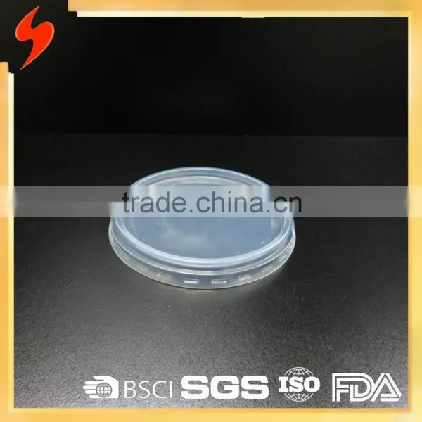 FDA Certified 128mm-dia Transparent PP Flat Disposable Bowl Lid