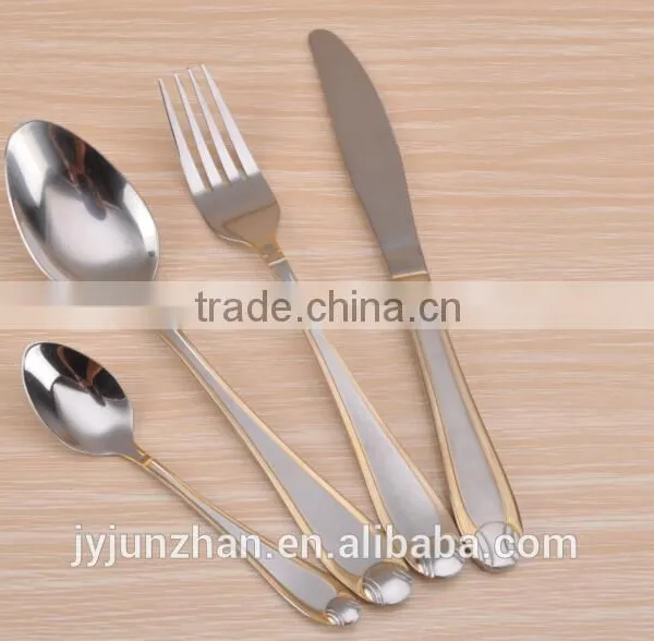 24pcs Gold Plated Flatware With Shelf and PVC Box Made by Stainless Steel and Competitve Price photo-4