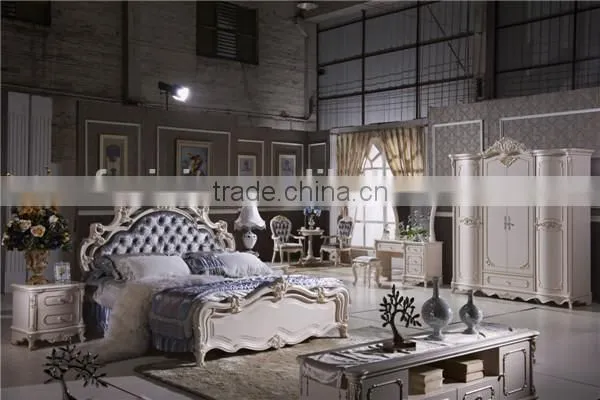 Dresser Table With Mirror / Antique Style Bedroom Set Furniture / French Bedroom Baroque Style L106
