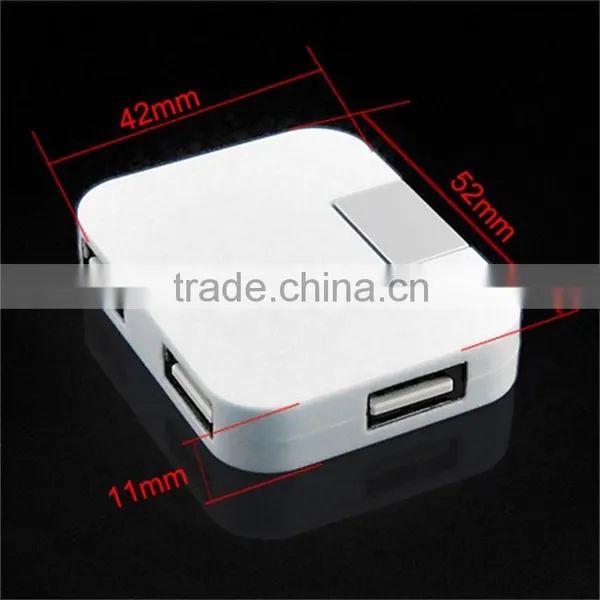 Computer Mini Square Slim Usb 2.0 Hub 4 Port photo-3