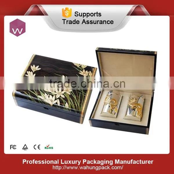 Chinese Antique Wooden Hand Painted Boxes Nature Wood Tea Box WH-0385 photo-2