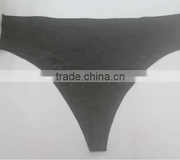 Seamless Young Girl One Piece Jaquard Underwear Panties Model photo-2