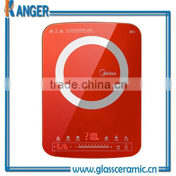 Red Glass Charger Plate Thermal Resistance Tinted Glass for Cooker photo-3