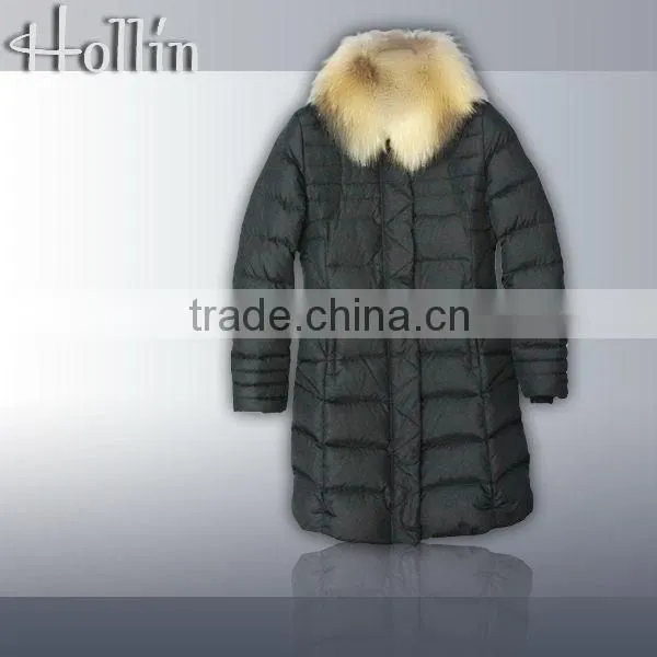 Women Down Jackets Coats With Real Fur Collar