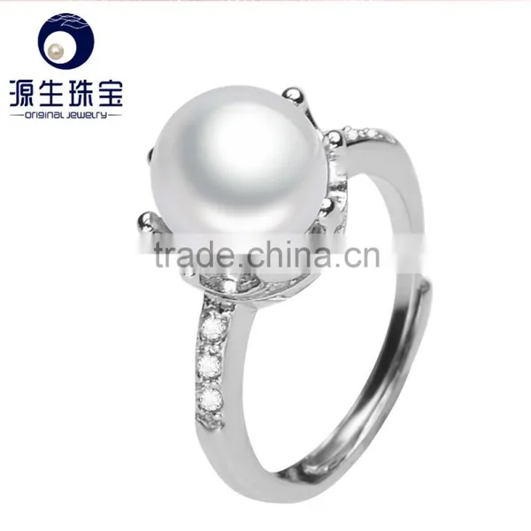 Fashion Jewelry White Lovely Freshwater Pearls Rings for Women