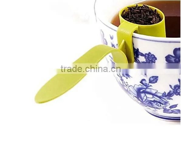 Spoon Shape Plastic Tea Infuser Strainer Herbal Spices Leaf Teaspoon Filter photo-4