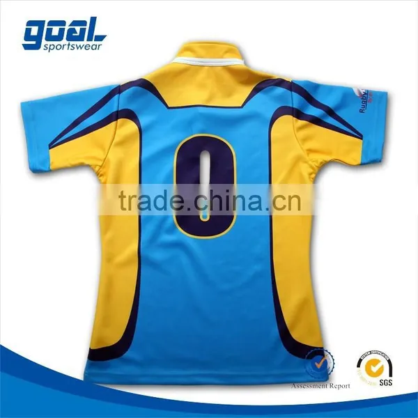 100%polyester Standard Fit Breathable Customized Authentic Men's Rugby Wear photo-2