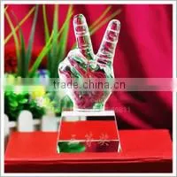 Newest Hand Shaped Crystal Trophy,Crystal Awards and Trophies