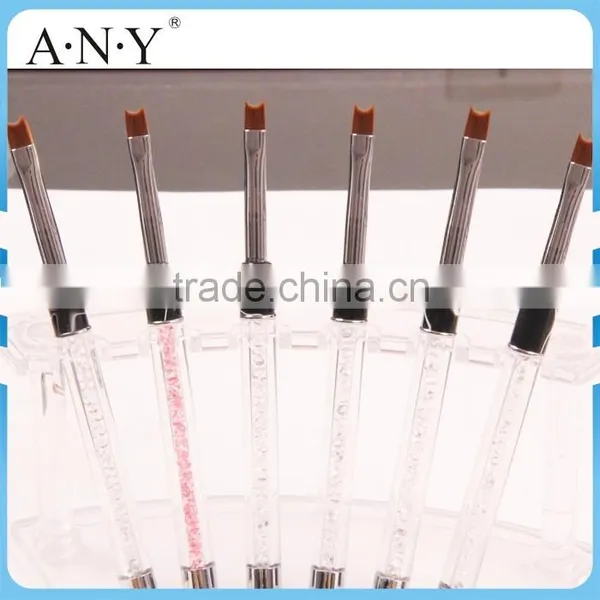 ANY French Nails Building and Design Rosewood Nail Brush for French Style photo-6