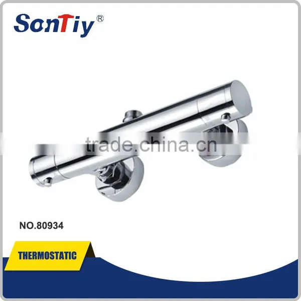 Single Lever Wall Mounted Thermostatic Bath Shower Mixer Tap photo-3