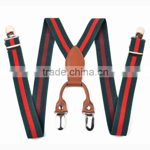 High Quality Genunine Leather Fittings Kids Suspender Clips photo-3