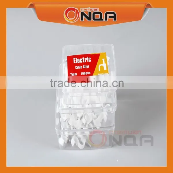Cable Clips Wire Hammer Nail Wall Clip /Plastic Nail Hook Cable Clip 6mm photo-4