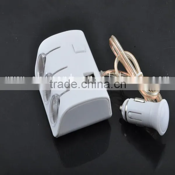 12V 3 Way Portable Dual Usb Car Socket Car Splitter photo-3