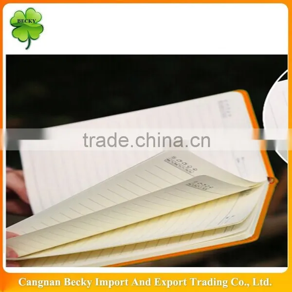 Colorful Leather Cover Line Printing Logo Embossed Office/school Writing Notepad/diary With Elastic Ribbon Closure photo-2