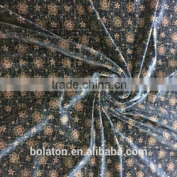Hot Selling KS Velvet Flower Lacquer Print Velvet for Dress to Middle East photo-5
