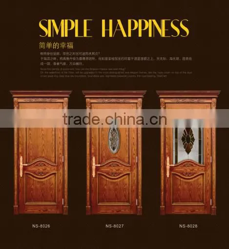 Carving Pattern Interior Solid Wooden Door photo-4