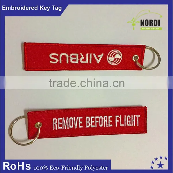 Remove Before Flight Embroidered Keychain photo-6