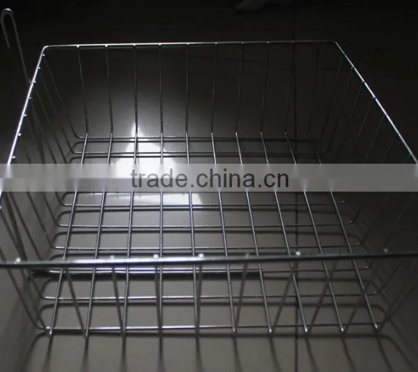 Metal Wire Mesh Slatwall Basket,display Basket,supermarket Hanging Basket photo-2
