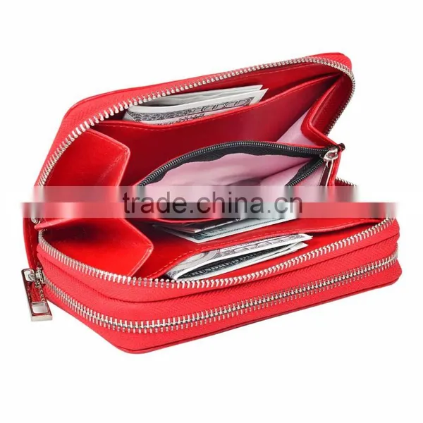 Multifunction Leather Wallet for Mobile Phone With Leather Card Holder Woman Clutch Bag photo-2