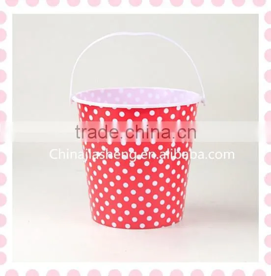 Candy Color Plastic Food Bucket With Handle