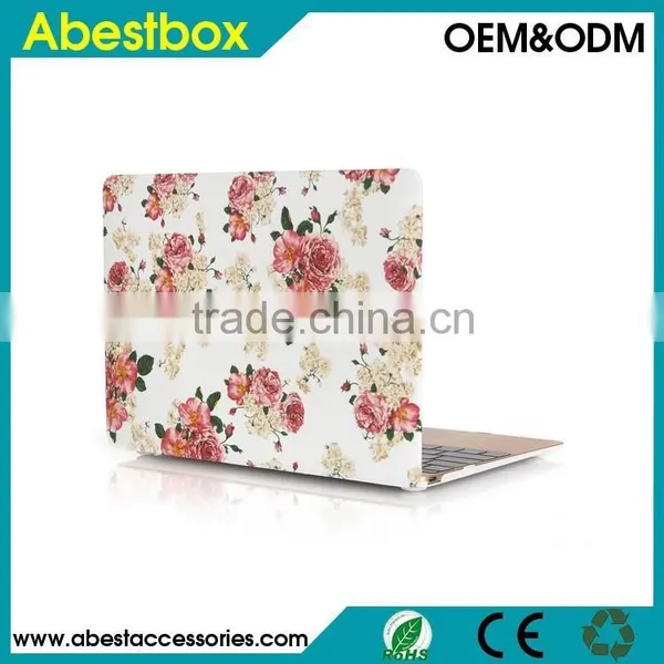 For Macbook 12" Hard Cover Case, 2015 Released Flower Design PC Hard Cover Shell for Macbook 12" inch with Retina Display Laptop