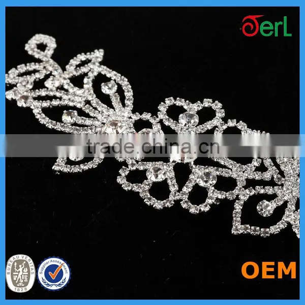 Hot Sales Decoration Lace Applique Rhinestones Lace for Wedding Dress photo-3