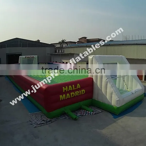 Inflatable Floor Human Football Playground,Giant Inflatable Football Pitch,23L*11W Meter Soap Football Field photo-2