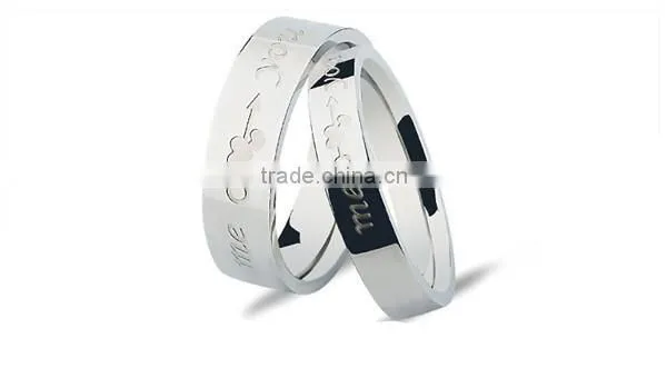 4mm-6mm Engrave LOVE Classic 316L Stainless Steel Wedding Band Ring for Lover photo-4