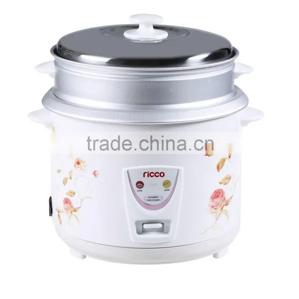 1.8 Liter Cheap Price Cylinder Rice Cooker With Beautiful Flower Tinplate Housing photo-2