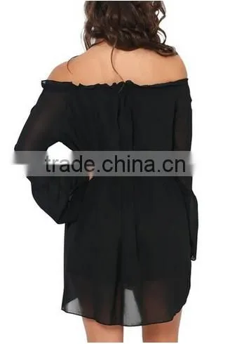 Women's Casual Butterfly Sleeve Floral Print Chiffon Dress photo-2