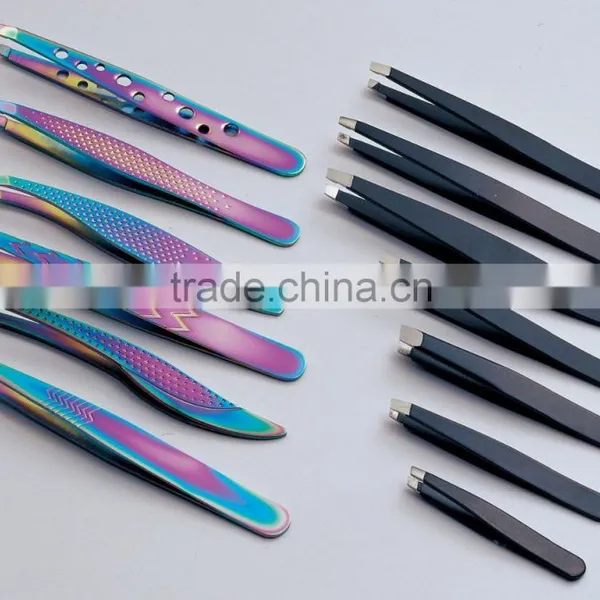 New Arrival Titanium Plating Eyebrow Tweezer/Stainless Steel Tweezers photo-2
