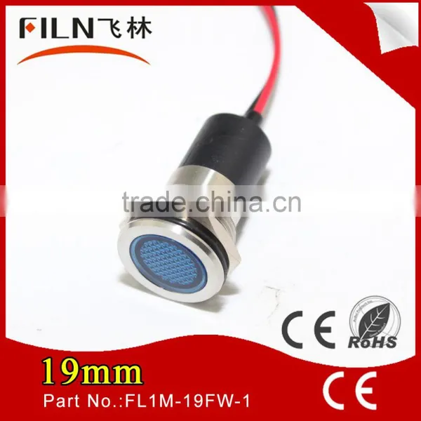 19mm Mounting Hole 12v Metal LED Lift Indicator Lamp With Cable Leading photo-5