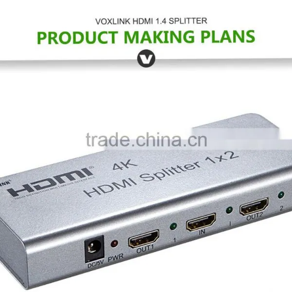 New Arrival 1x2 VOXLINK 4K HDMI Splitter UL For HDMI 1.4,HDCP1.4 ,4K,IR Extension, EDID Management, RS232 photo-4