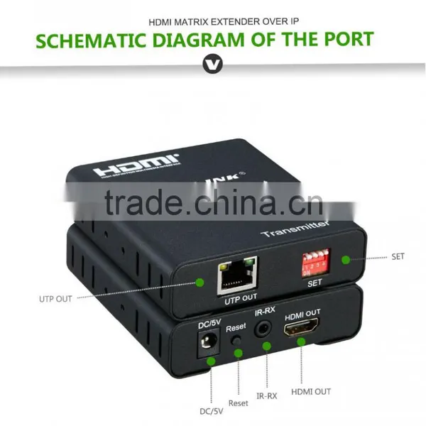 Hot Selling Over IP VOXLINK 120m HDMI Matrix Extender With Multipoint to Multipoint IR Control 1080P US photo-3