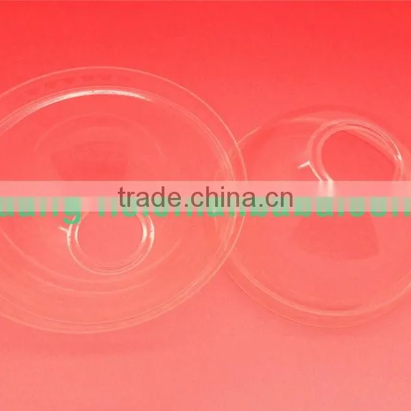Disposable Biodegradable Clear Plastic Dome Lids,PLA Plastic Yogurt Cup Lid photo-3
