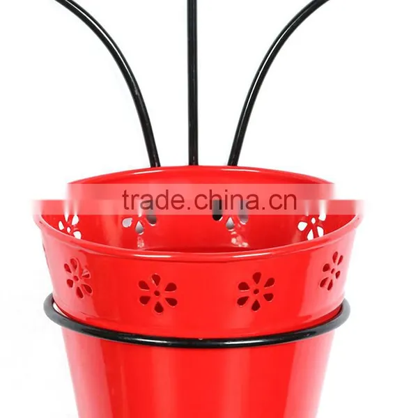 Wrought Iron Wall Flower Pots Metal Planters | Hanging Metal Planter photo-3