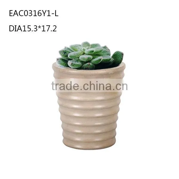 Big Lines Concrete Garden Ourdoor Balcony Flower Plant Pot photo-3
