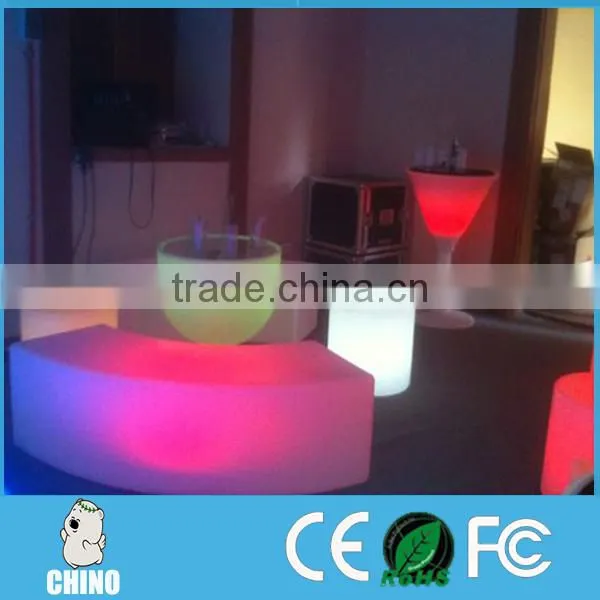Outdoor Restaurant Glow Led Bench Chair photo-2